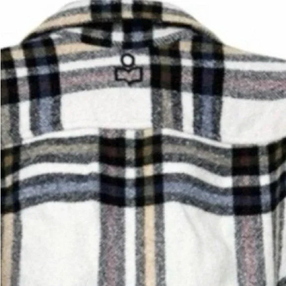 Isabel Marant Étoile “Ebbaz” Plaid Wool-Blend Shacket Jacket XS - Picture 10 of 10